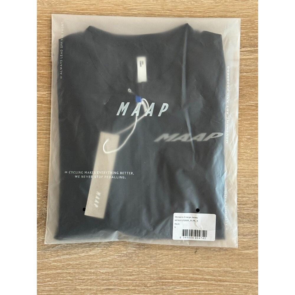 MAAP Women’s Emerge Jersey Size Small In Black - MSRP $205